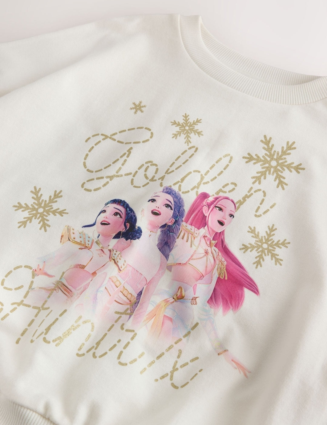 Cream Christmas Kpop Long Sleeve Sweatshirt
