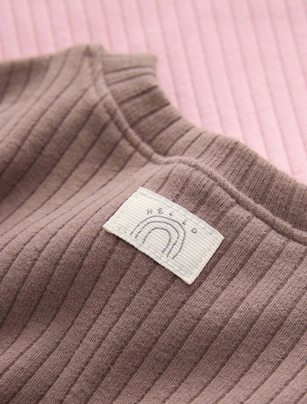 Neutral Pink Ribbed Peplum Tops 3 Pack