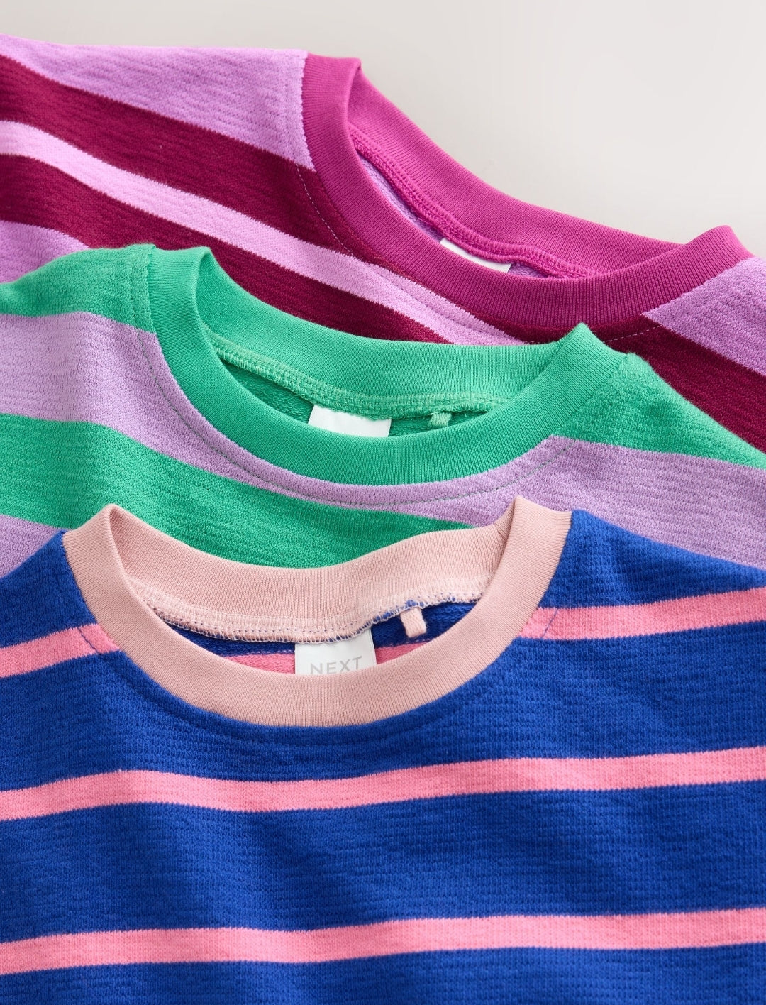 Purple Stripe Stripe T-Shirts 3PK