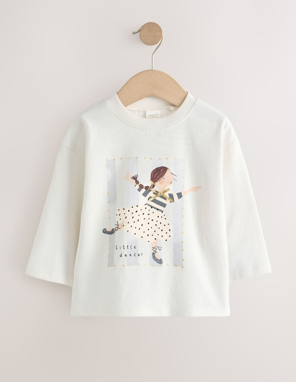 Stripe/Ballet Long Sleeve T-Shirts 4 Pack