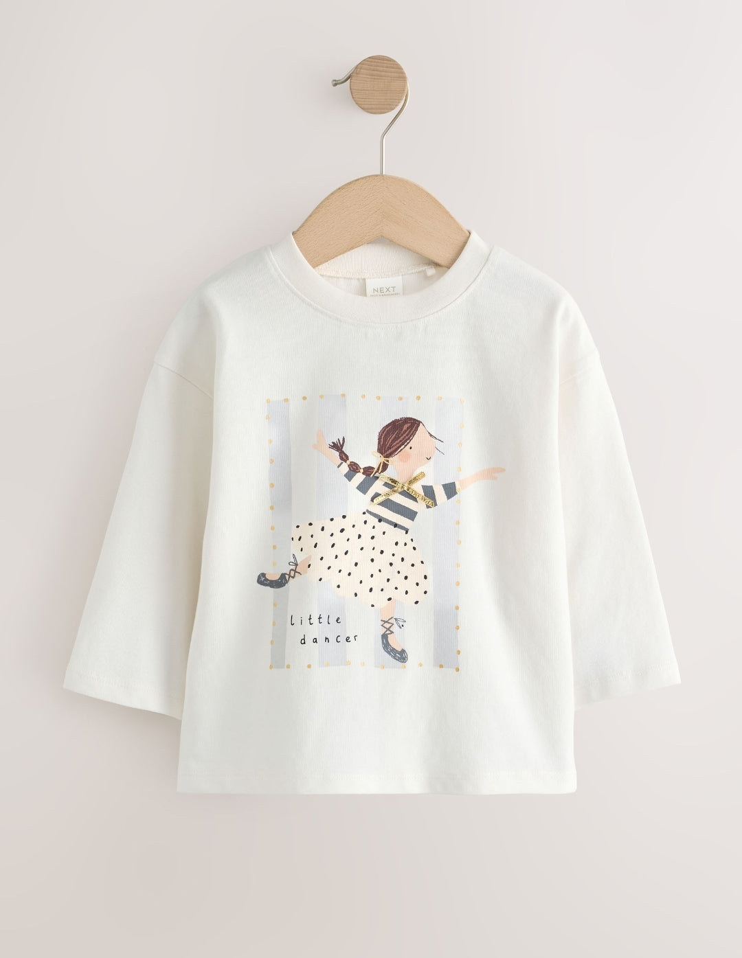 Stripe/Ballet Long Sleeve T-Shirts 4 Pack
