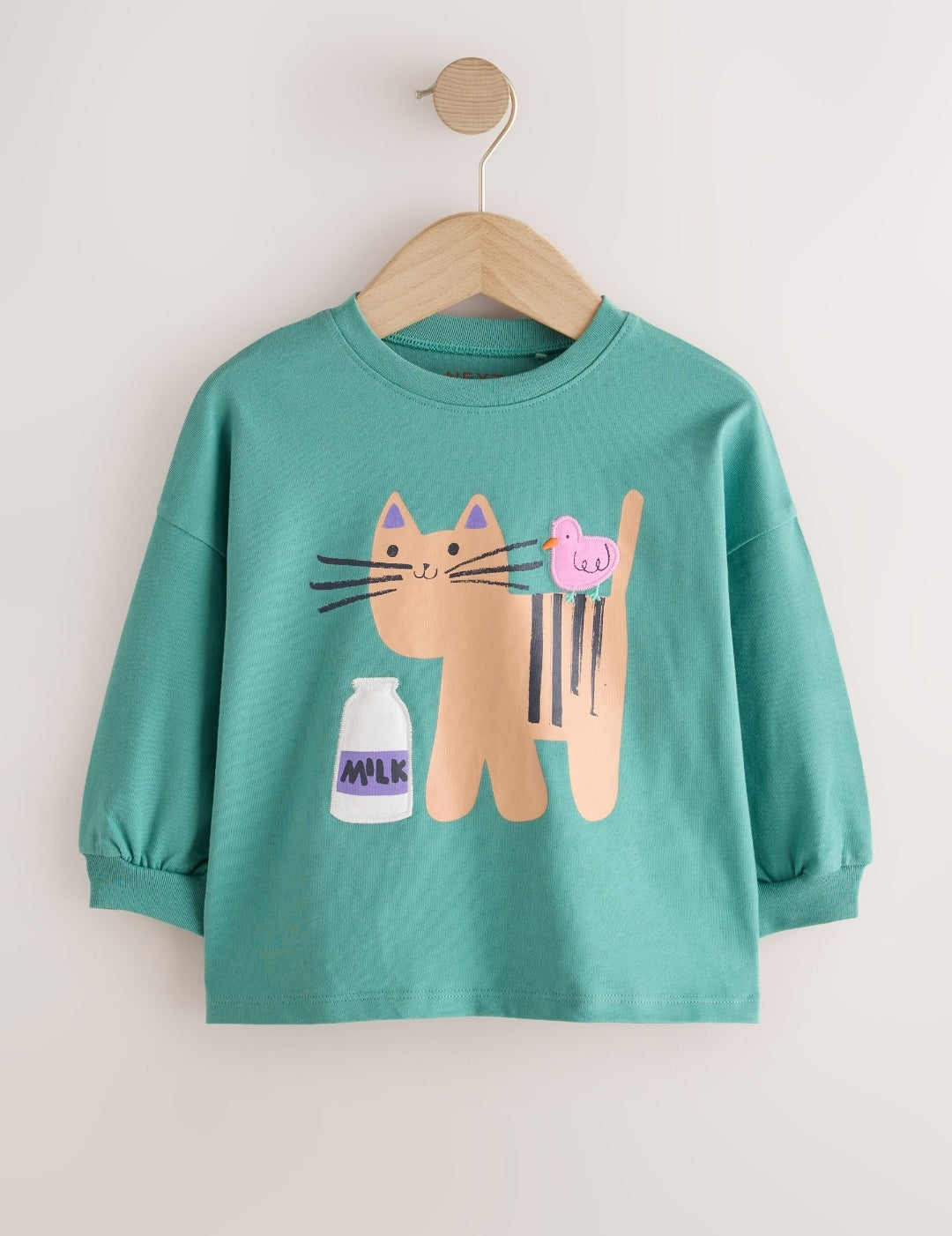 Green Duck Character Long Sleeve T-Shirts 4 Pack