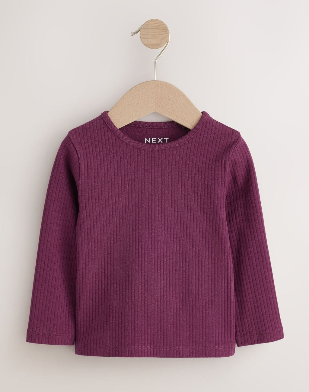 Purple/Green Long Sleeve Ribbed Tops 5 Pack