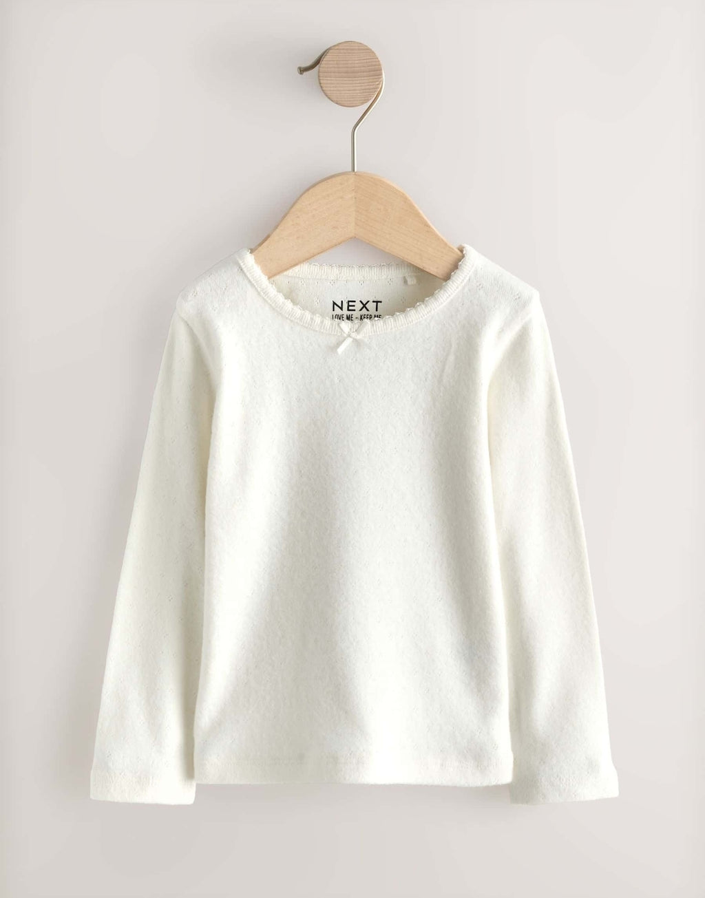 Blue/ Ecru/ Green Long Sleeve Pointelle Tops 3 Pack
