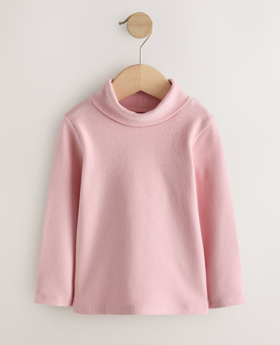 Cream/Pink/Grey Long Sleeve Roll Neck Tops 3 Pack