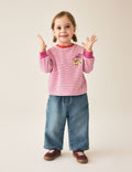 Pink Stripe Long Sleeve Top