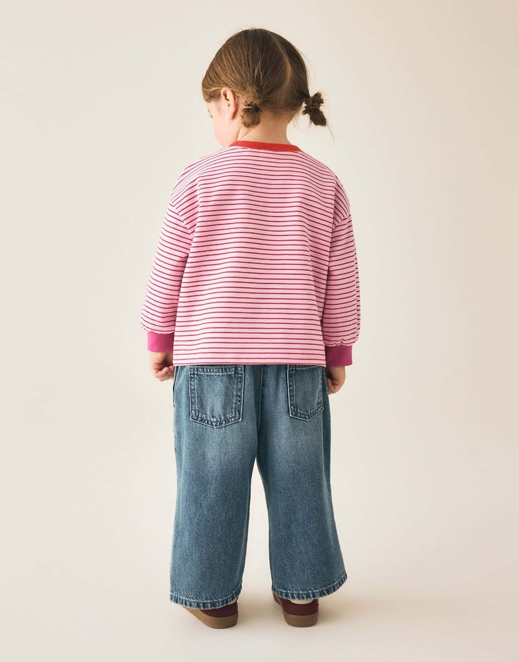 Pink Stripe Long Sleeve Top