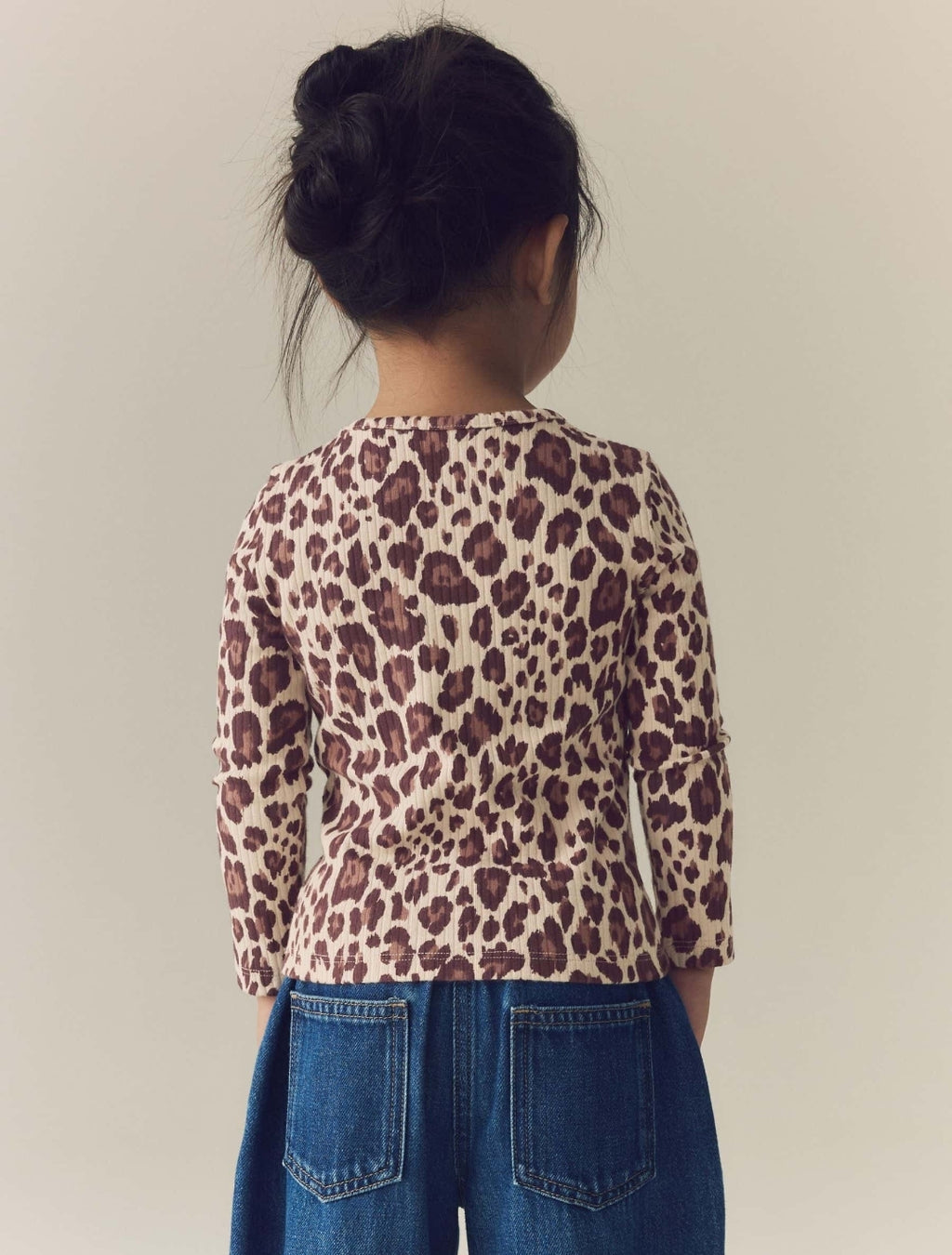 Leopard Long Sleeve Ribbed Top