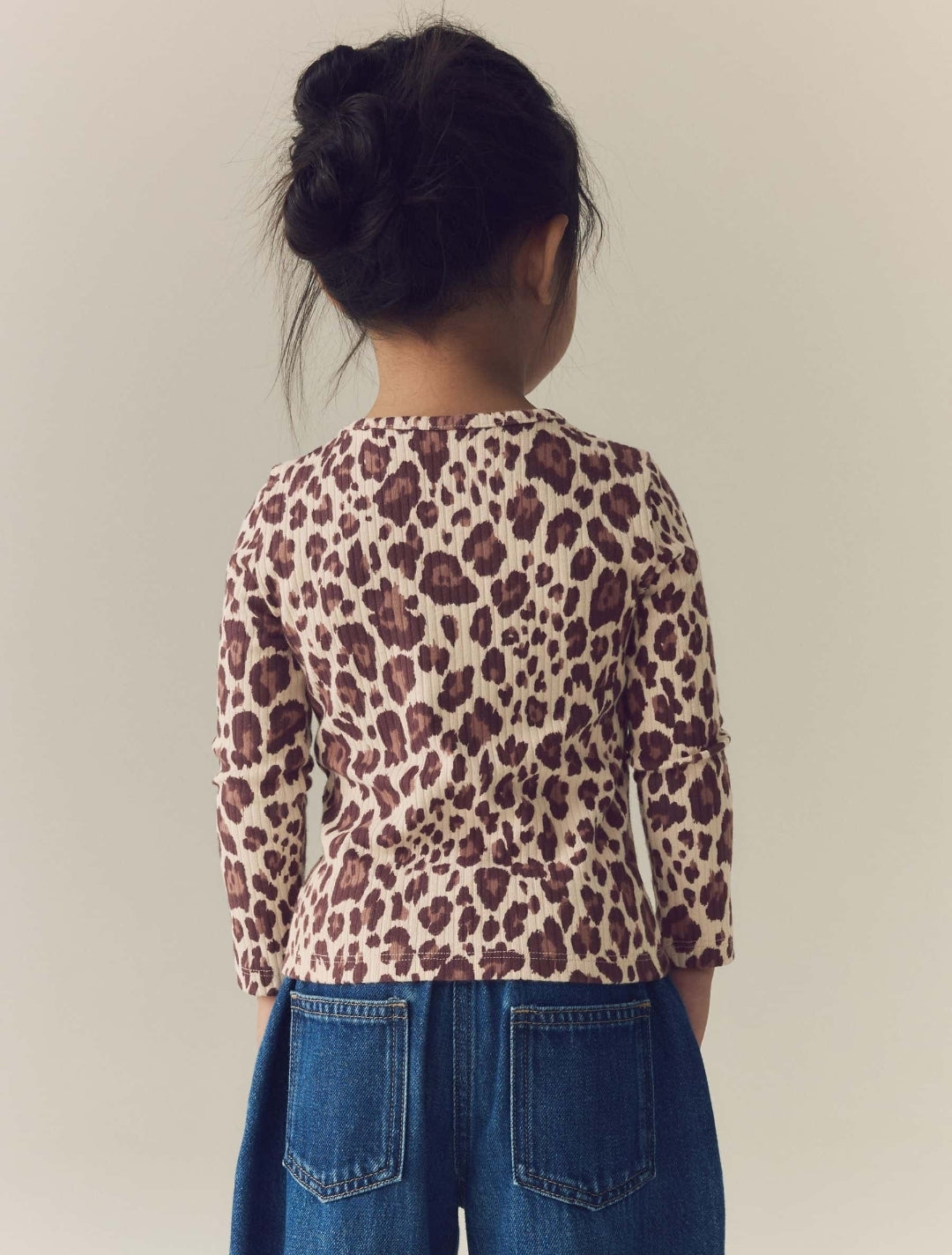 Leopard Long Sleeve Ribbed Top