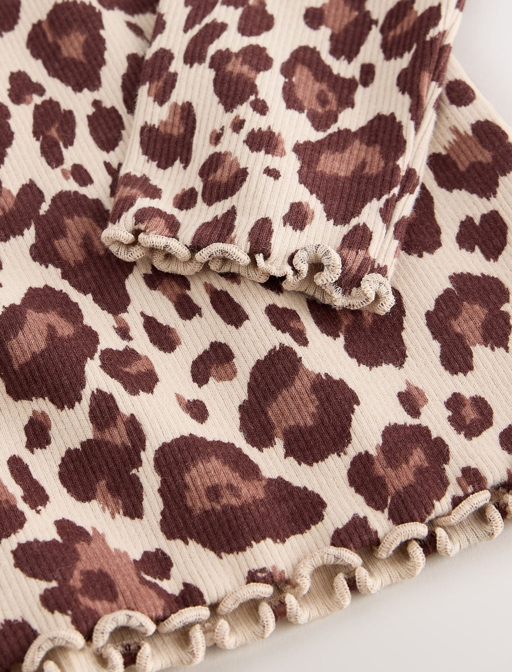 Leopard Long Sleeve Ribbed Top