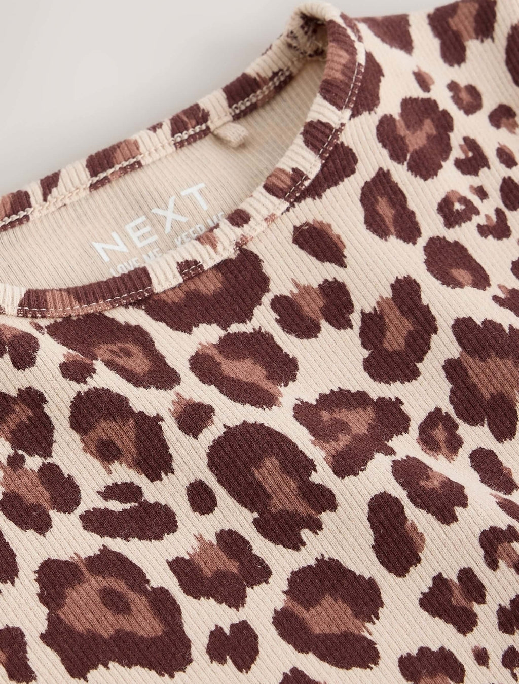 Leopard Long Sleeve Ribbed Top
