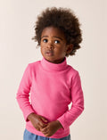 Pink Long Sleeve Roll Neck Top