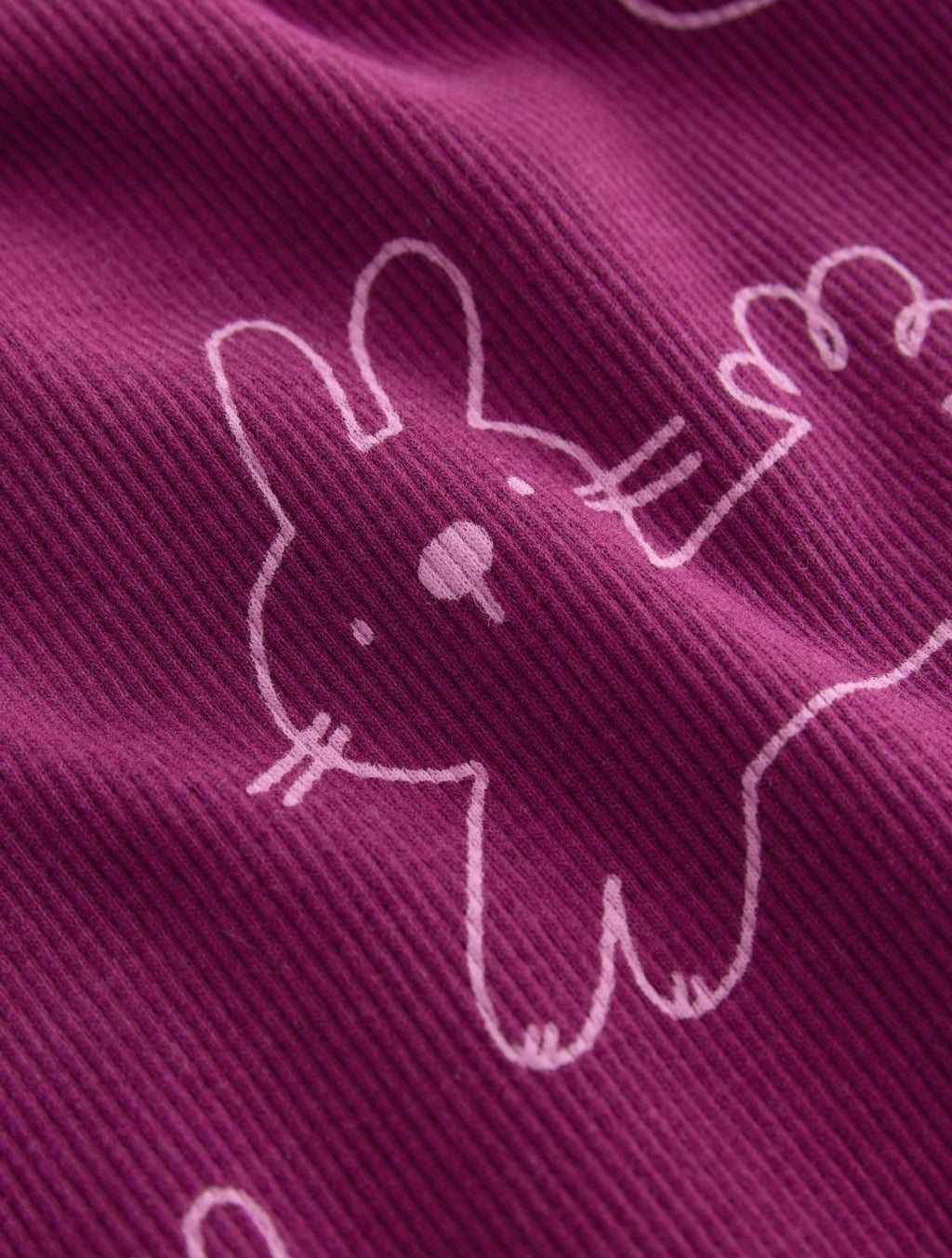 Burgundy Red Cat Dog Rib Long Sleeve T-Shirt
