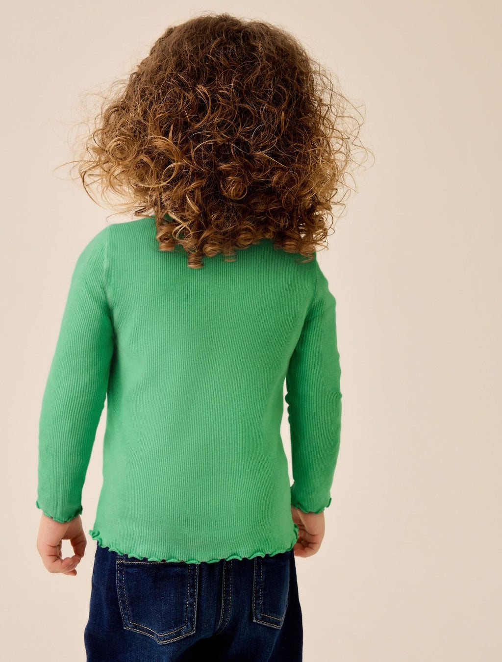 Green Rainbow Rib Long Sleeve T-Shirt