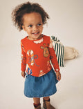 Christmas Red Long Sleeve Ribbed Top