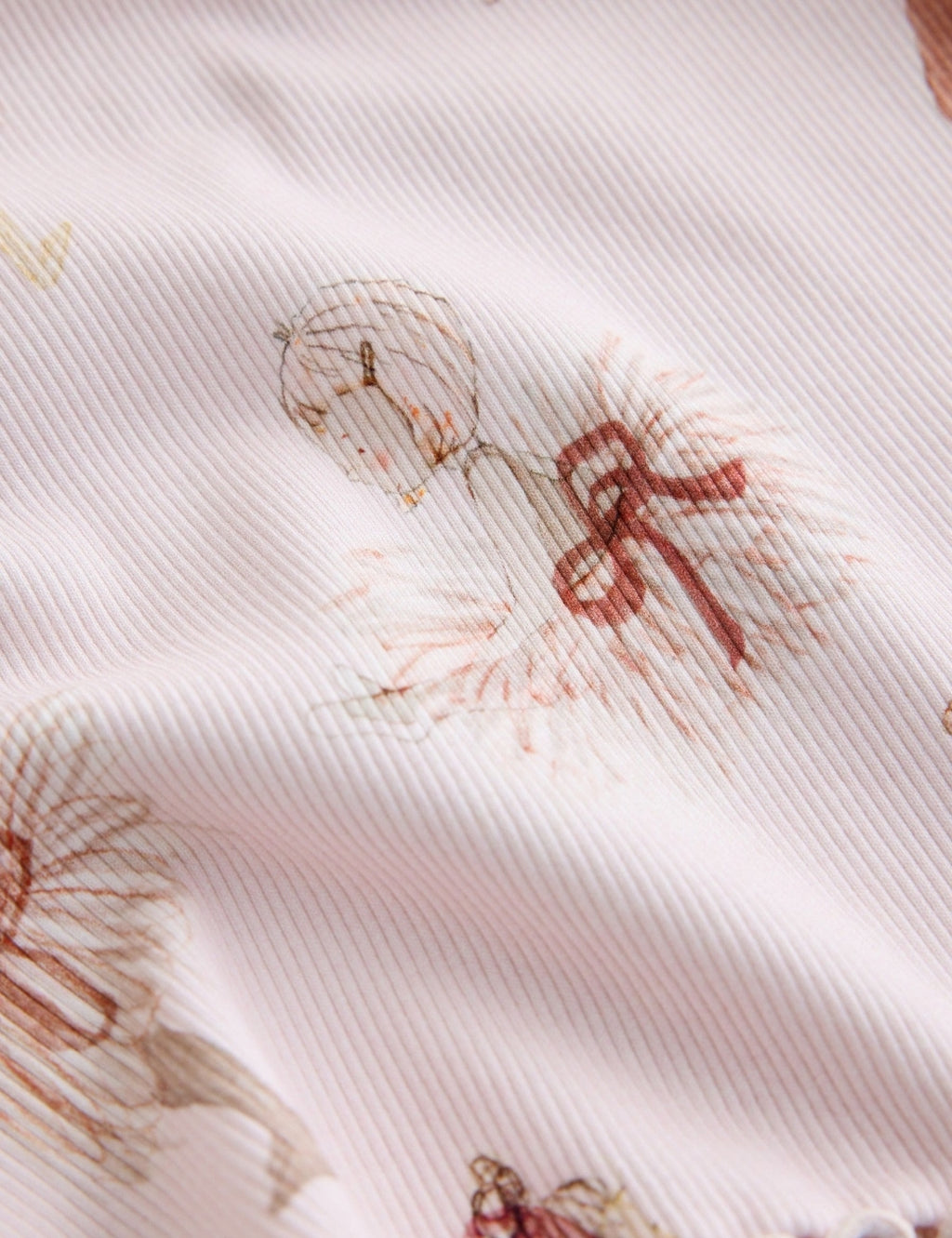 Light Pink Rib Long Sleeve T-Shirt