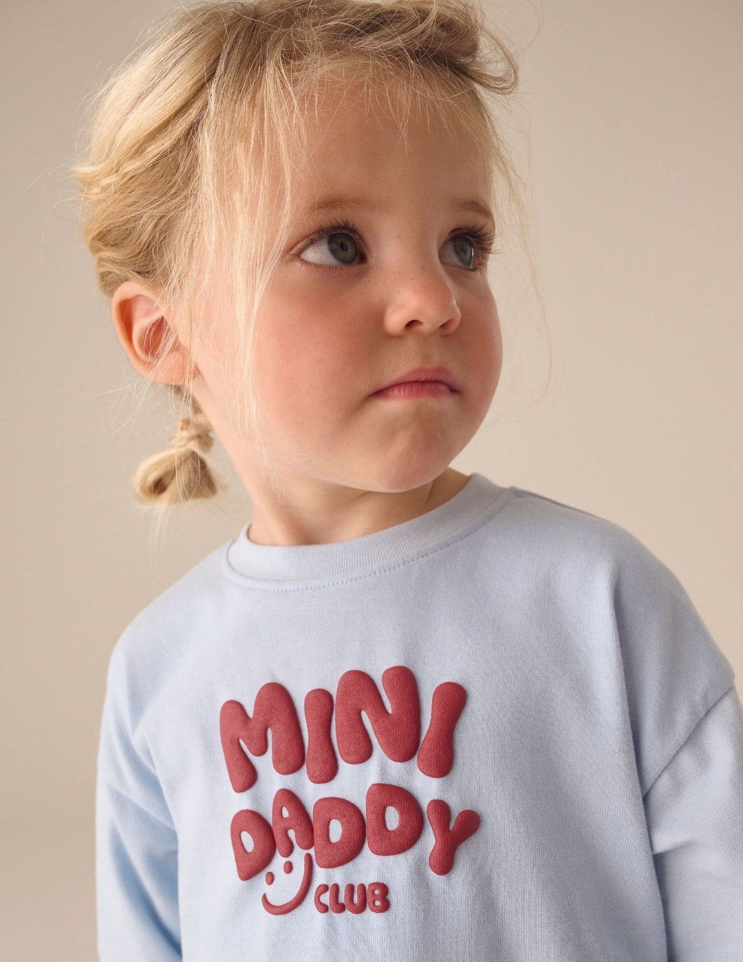Blue Long Sleeve Slogan Top