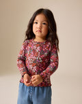 Choco Ditsy Rib Long Sleeve T-Shirt