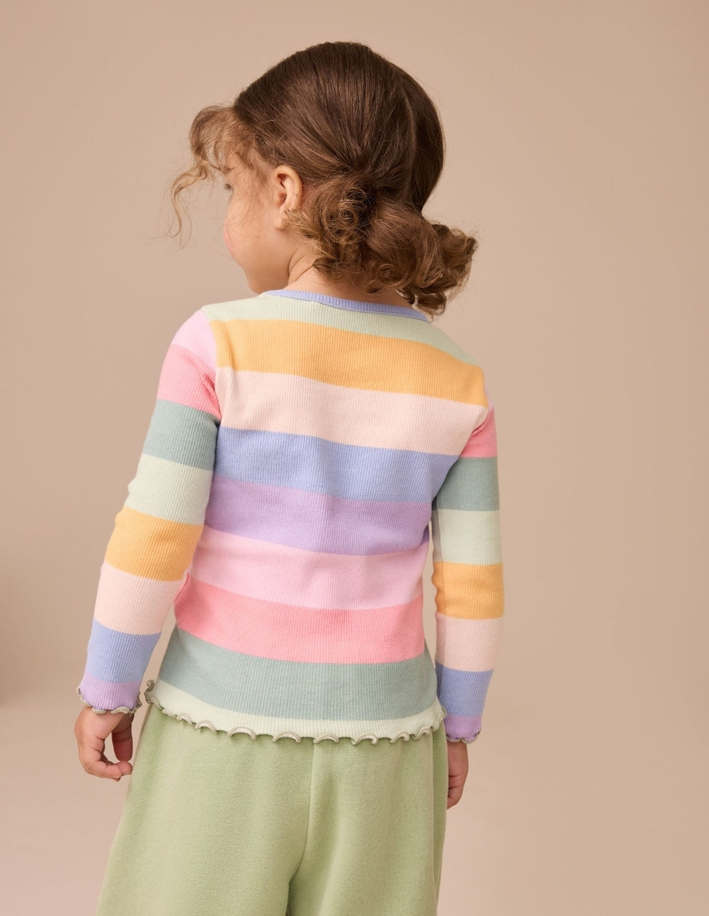 Rainbow Rib Long Sleeve T-Shirt