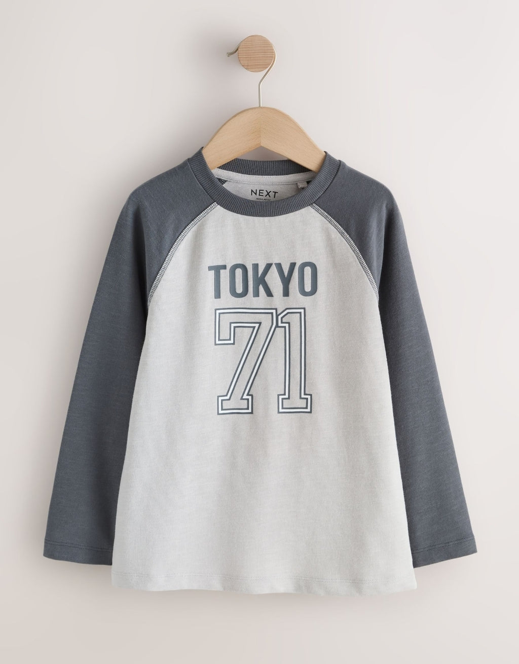 Raglan Graphic Long Sleeve Relaxed Fit T-Shirts 3 Pack