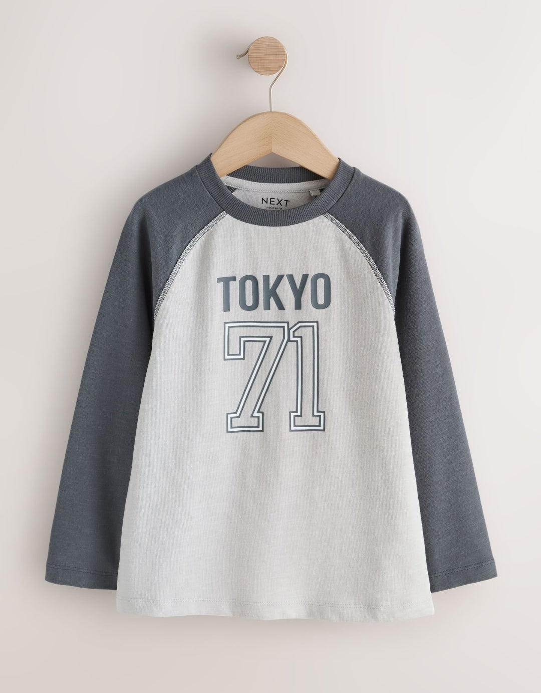 Raglan Graphic Long Sleeve Relaxed Fit T-Shirts 3 Pack