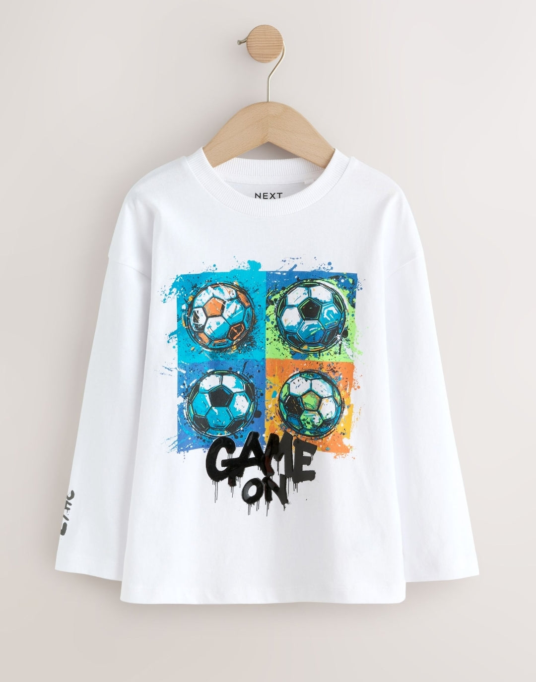 Black/Grey/White Graphic Long Sleeve Relaxed Fit T-Shirts 3 Pack