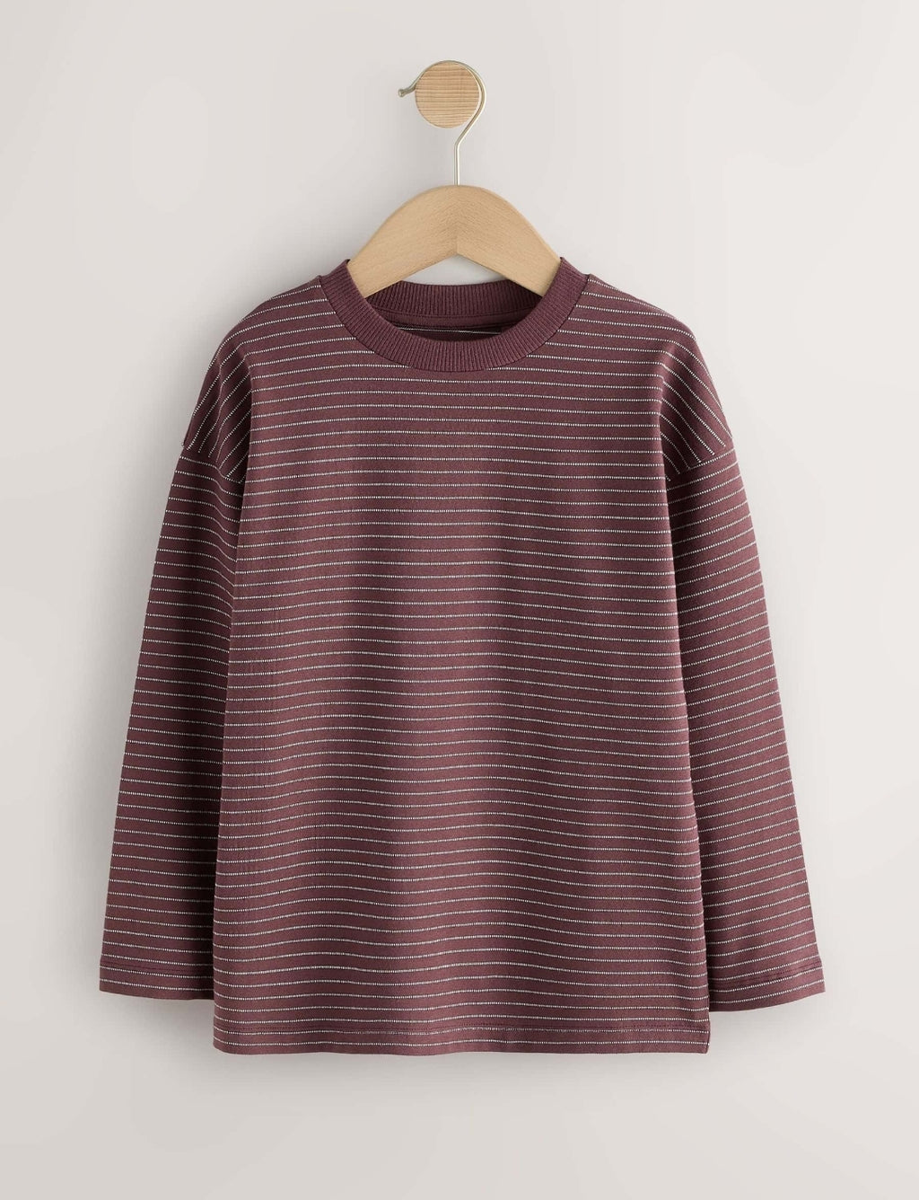 Berry/Green/Ecru Graphic Long Sleeve Relaxed Fit T-Shirts 3 Pack