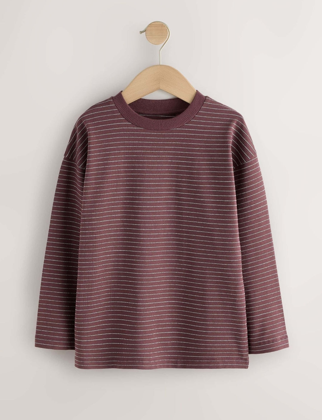 Berry/Green/Ecru Graphic Long Sleeve Relaxed Fit T-Shirts 3 Pack