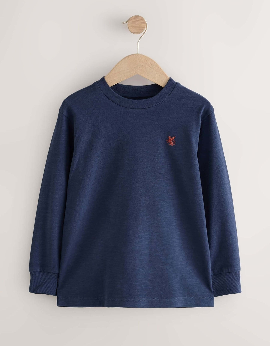Rust/Khaki/Tan/Navy Griffin Logo Long Sleeve Cosy T-Shirts 4 Pack