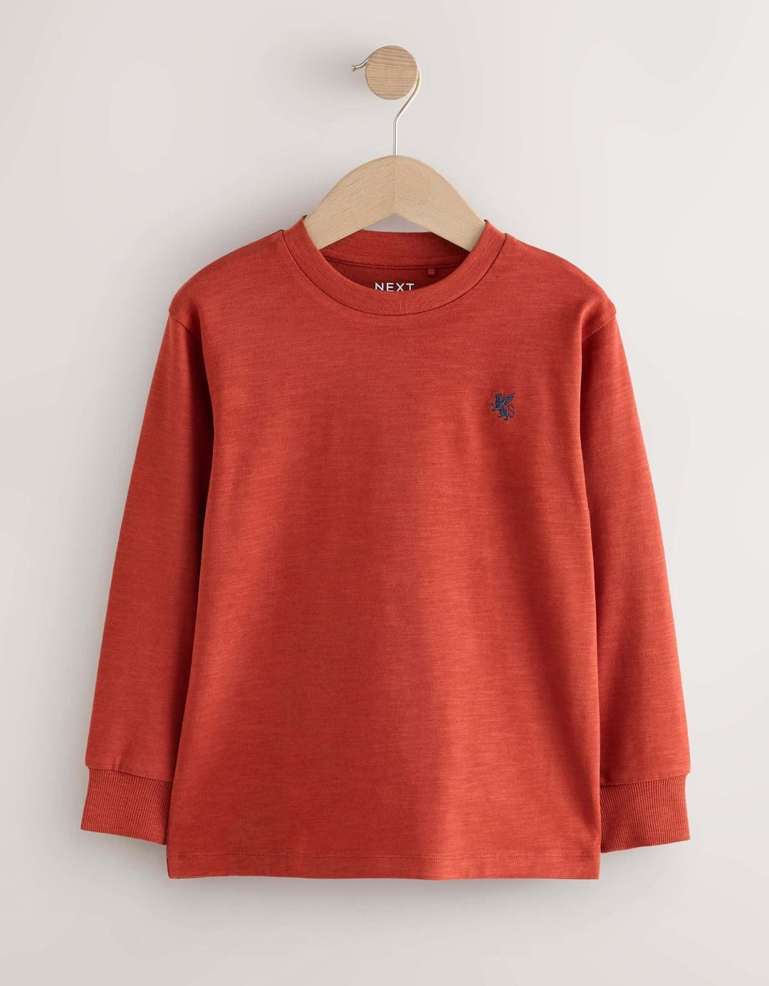 Rust/Khaki/Tan/Navy Griffin Logo Long Sleeve Cosy T-Shirts 4 Pack