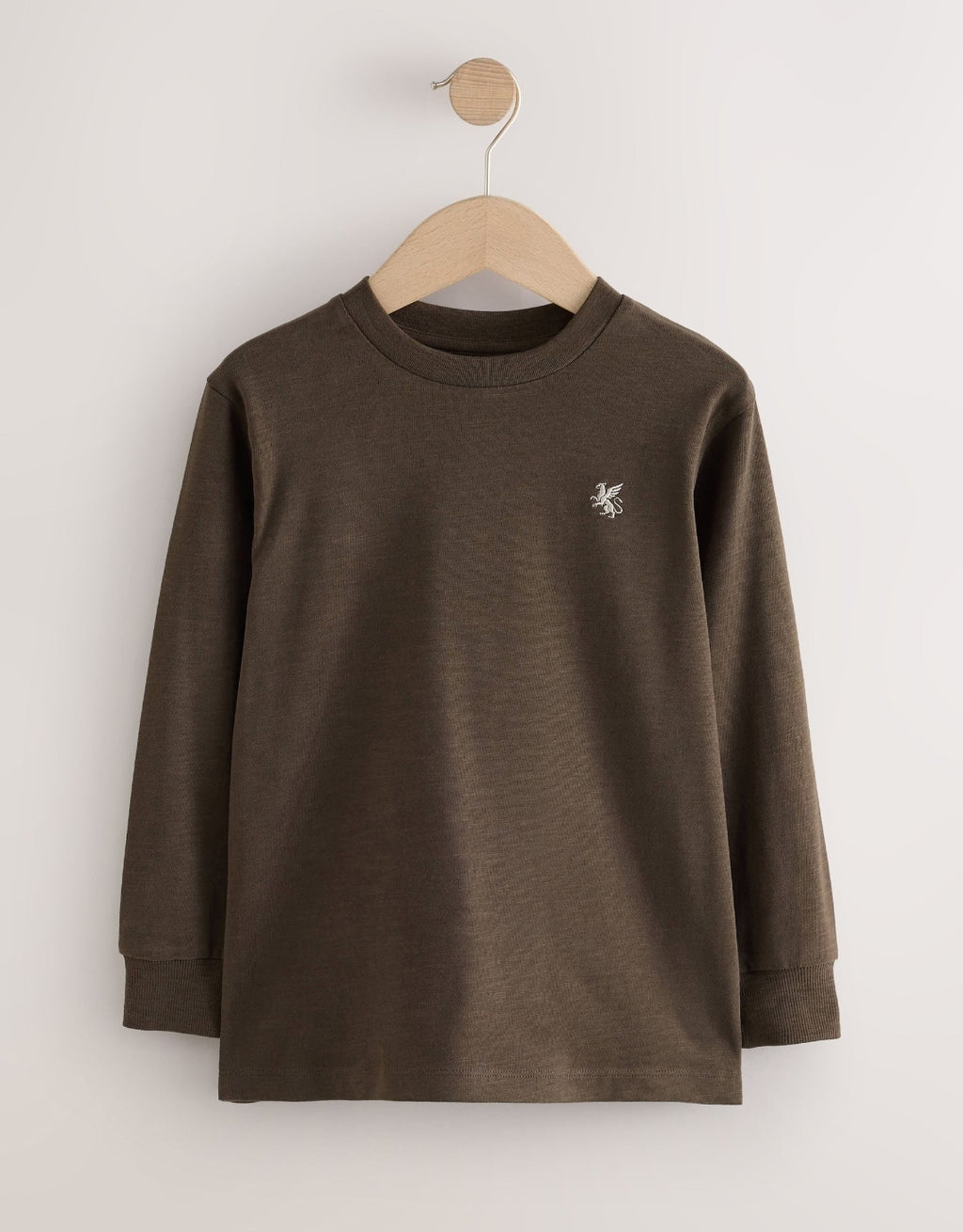 Rust/Khaki/Tan/Navy Griffin Logo Long Sleeve Cosy T-Shirts 4 Pack