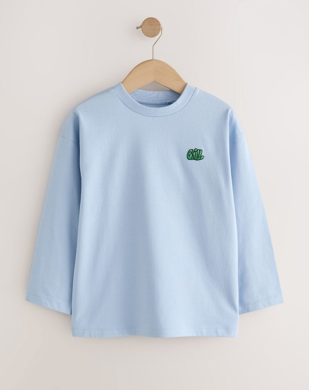 Blue/Green/Charcoal Food Long Sleeve Relaxed Fit T-Shirts 4 Pack