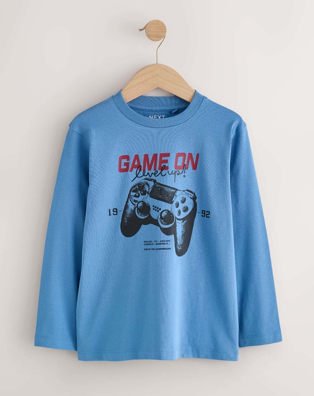 Blue/Brown/Ecru Graphic Long Sleeve Relaxed Fit T-Shirts 3 Pack