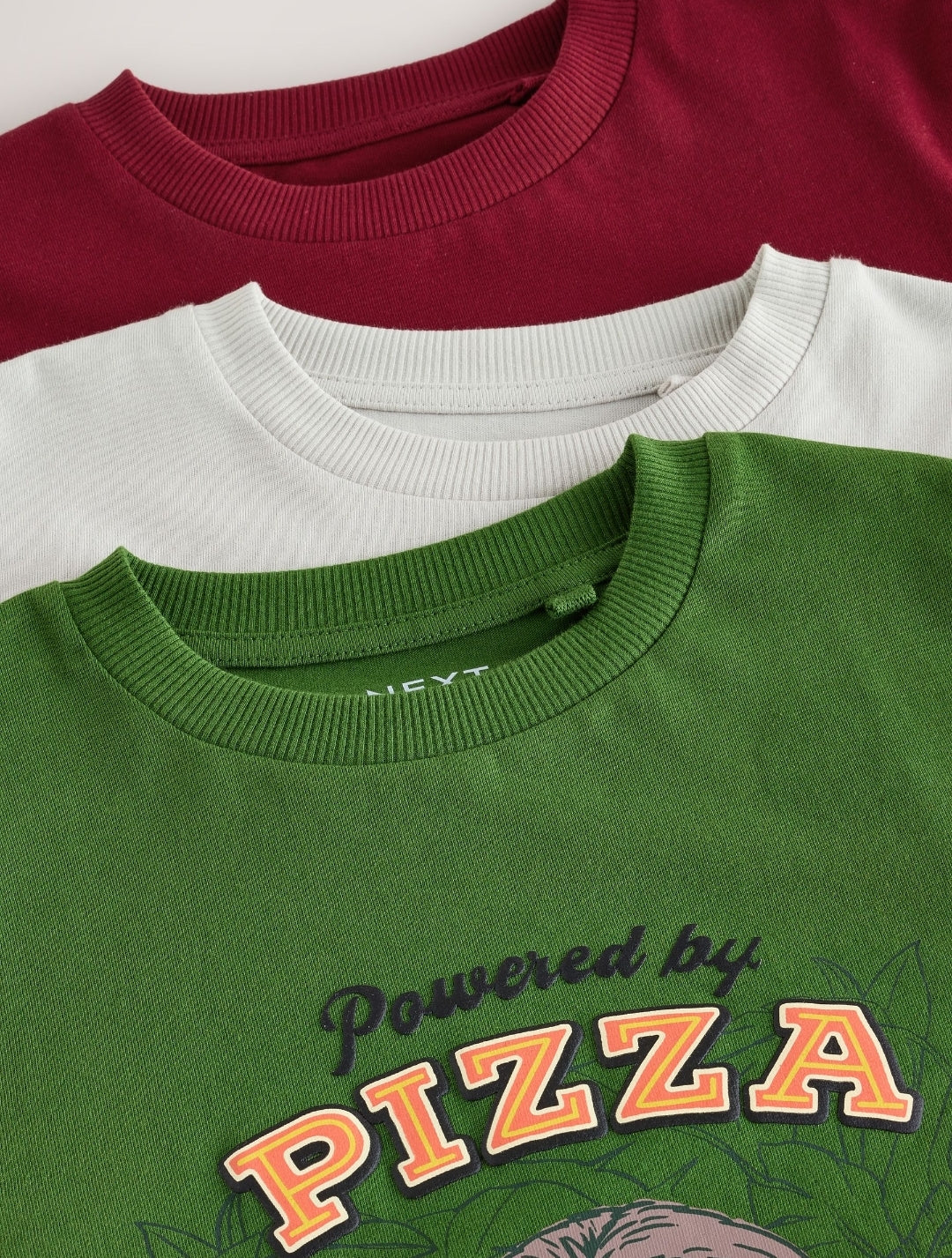 Red/Green/Grey Character Graphic Long Sleeve Relaxed Fit T-Shirts 3Pack