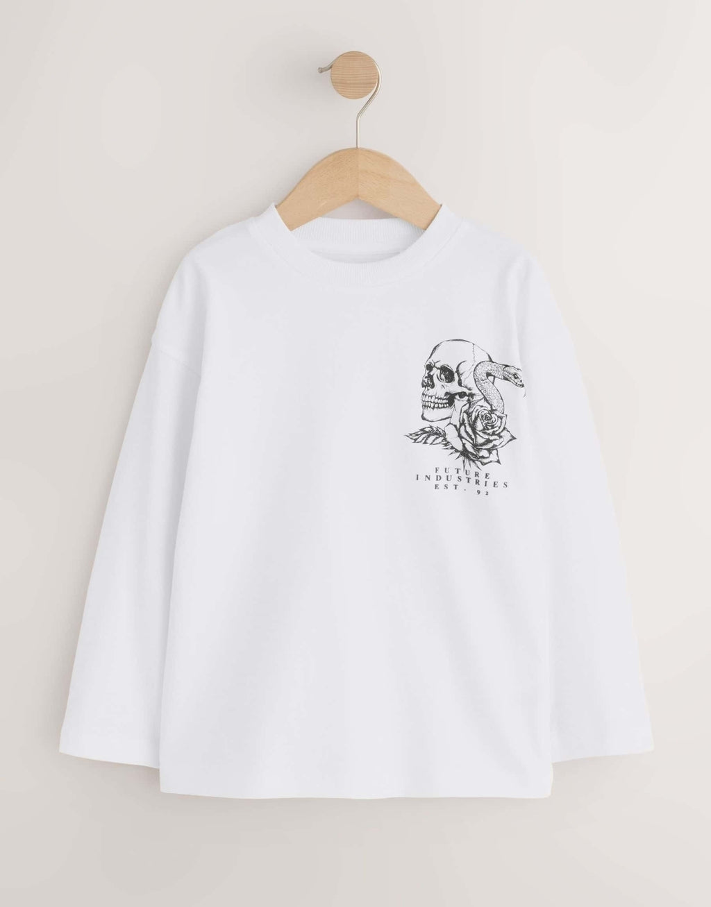 Grey/White/Cement Graphic Long Sleeve Relaxed Fit T-Shirts 3 Pack