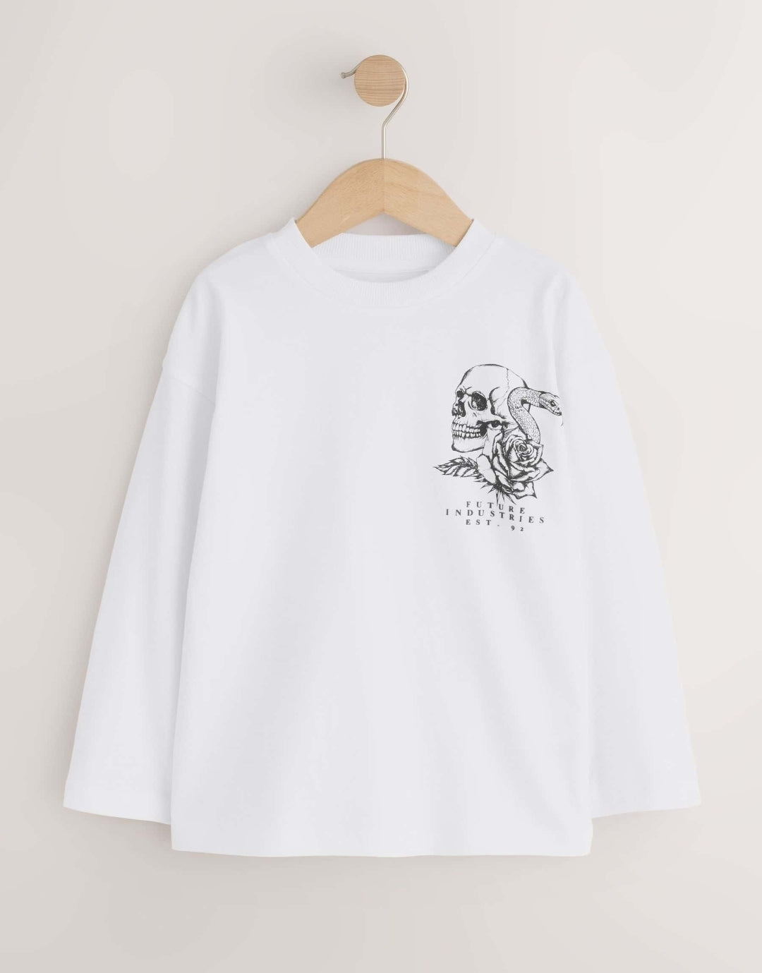Grey/White/Cement Graphic Long Sleeve Relaxed Fit T-Shirts 3 Pack
