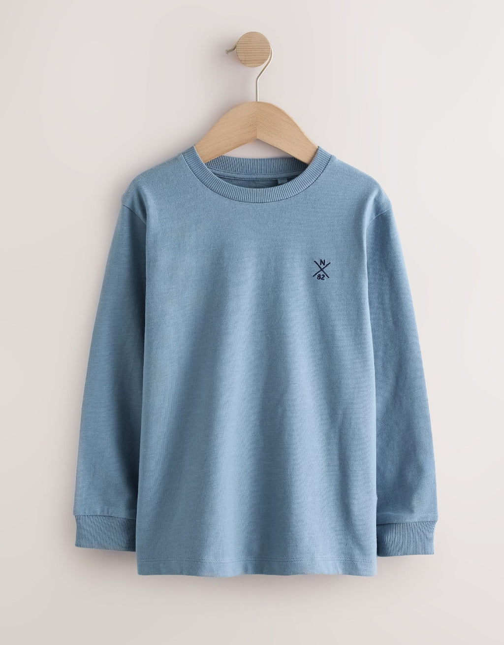 Green/Blue/Navy Long Sleeve Colourblock T-Shirts 3 Pack
