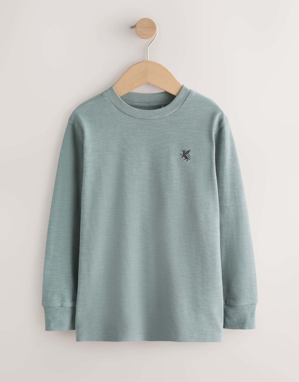 Blue/Ecru/Tan/ Charcoal Griffin Logo Long Sleeve Cosy T-Shirts 4 Pack