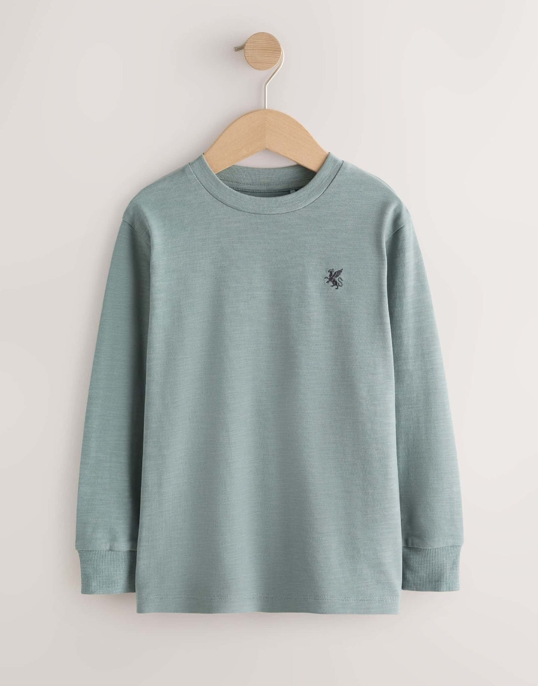 Blue/Ecru/Tan/ Charcoal Griffin Logo Long Sleeve Cosy T-Shirts 4 Pack