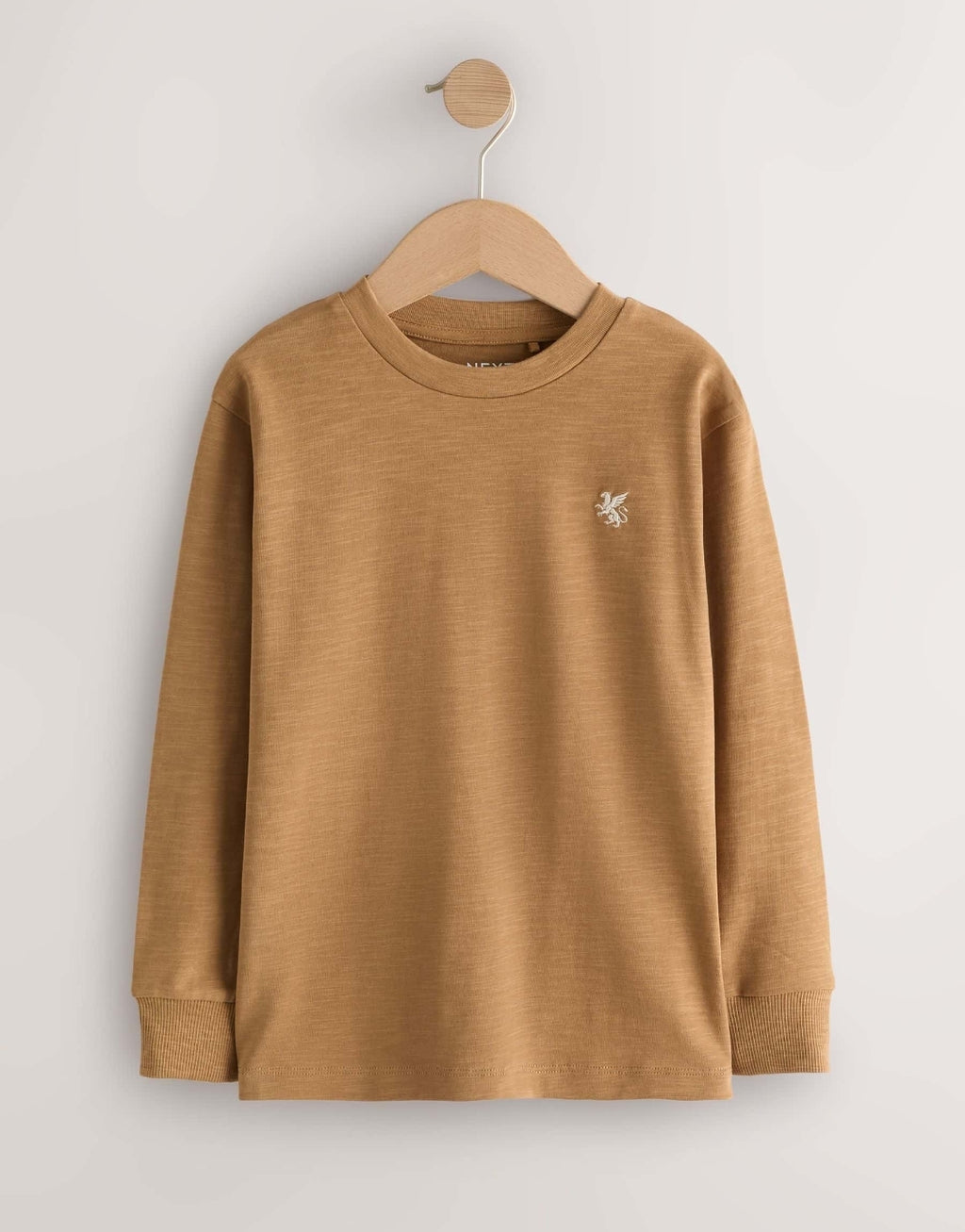 Blue/Ecru/Tan/ Charcoal Griffin Logo Long Sleeve Cosy T-Shirts 4 Pack