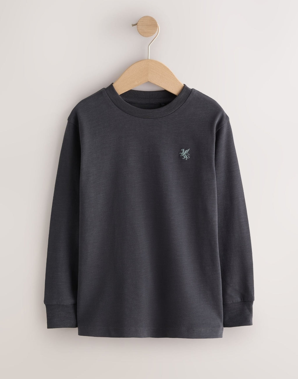 Blue/Ecru/Tan/ Charcoal Griffin Logo Long Sleeve Cosy T-Shirts 4 Pack