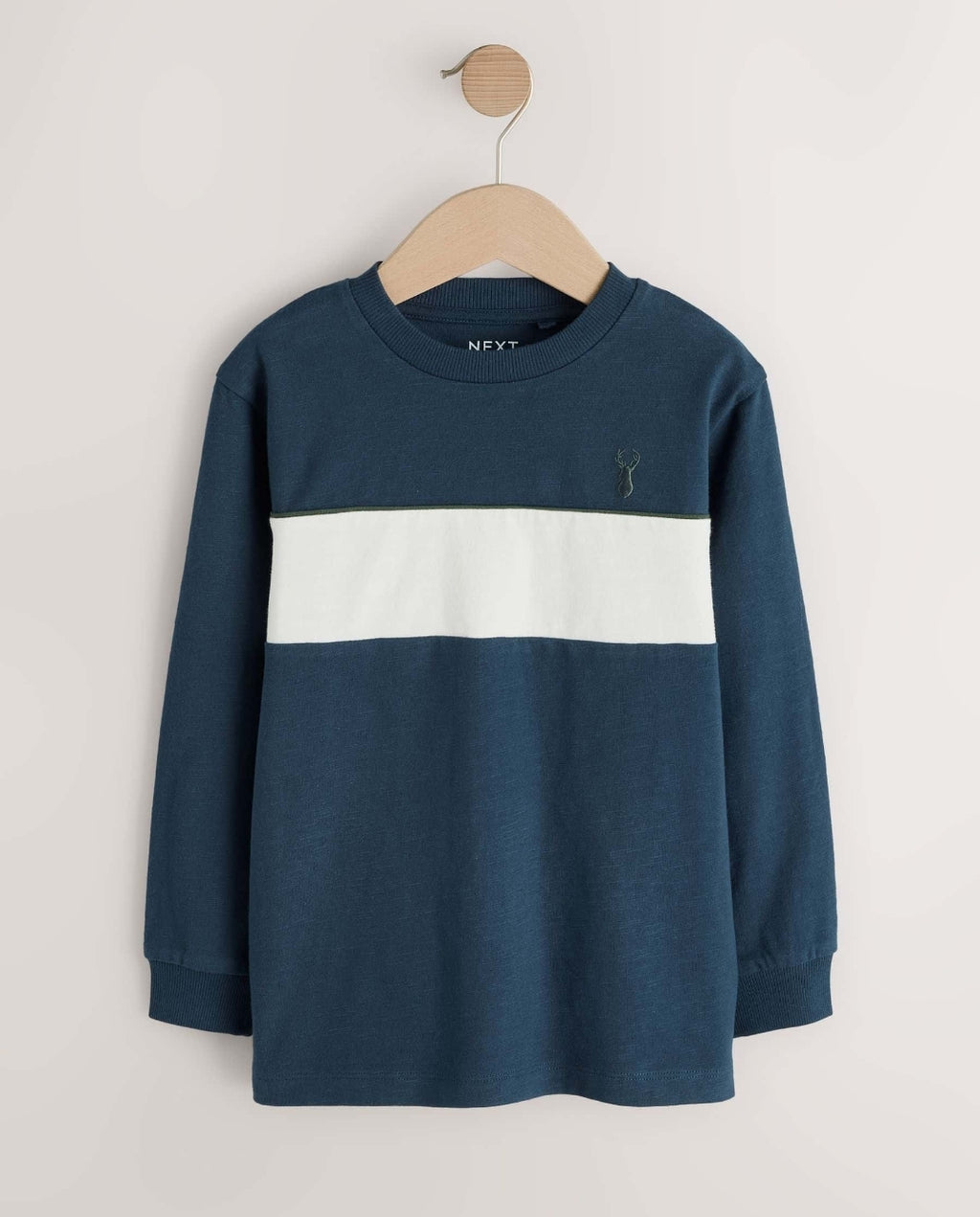 Berry/Navy/Green Long Sleeve Colourblock T-Shirts 3 Pack