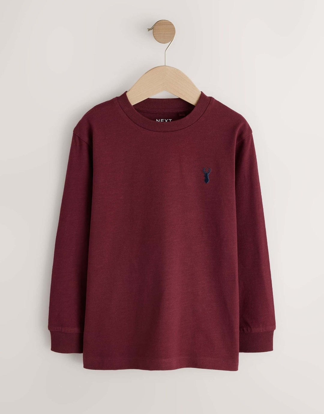 Berry/Navy/Green Long Sleeve Colourblock T-Shirts 3 Pack