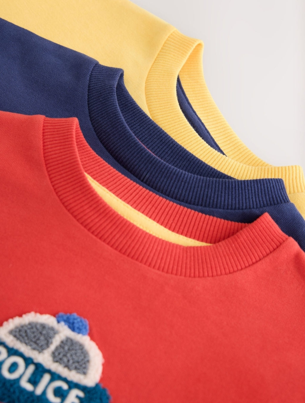 Multi Bright Transport Long Sleeve Applique T-Shirts 3 Pack