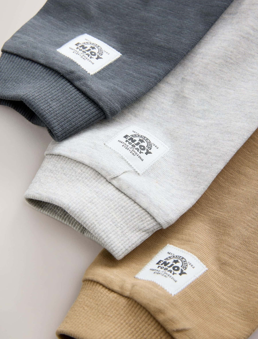 Grey Long Sleeve Raglan T-Shirts 3 Pack