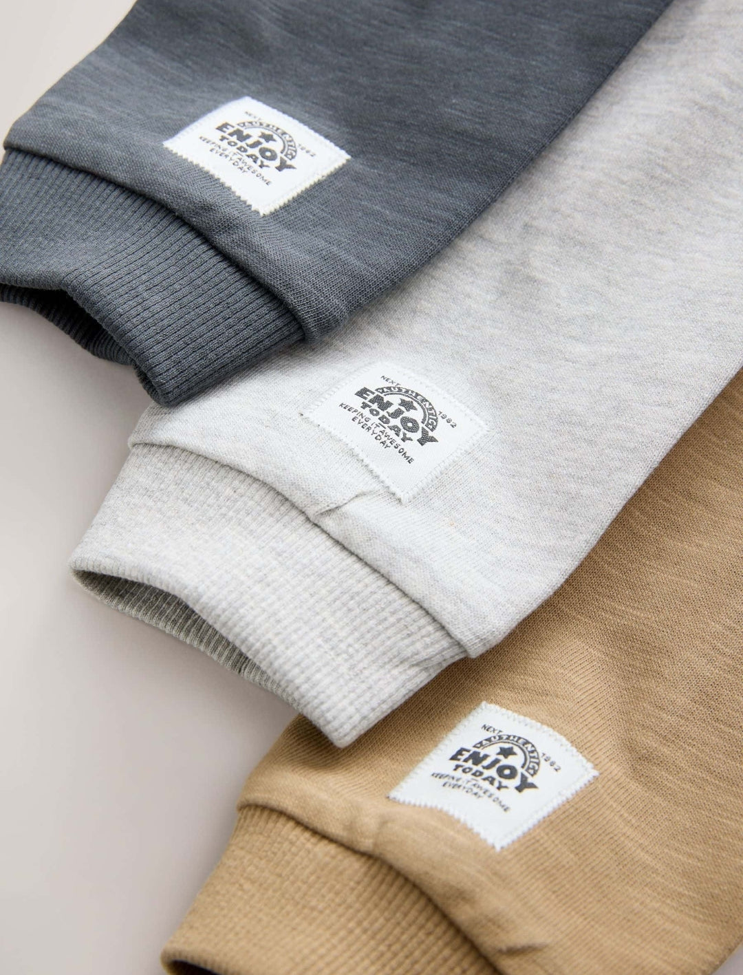Grey Long Sleeve Raglan T-Shirts 3 Pack