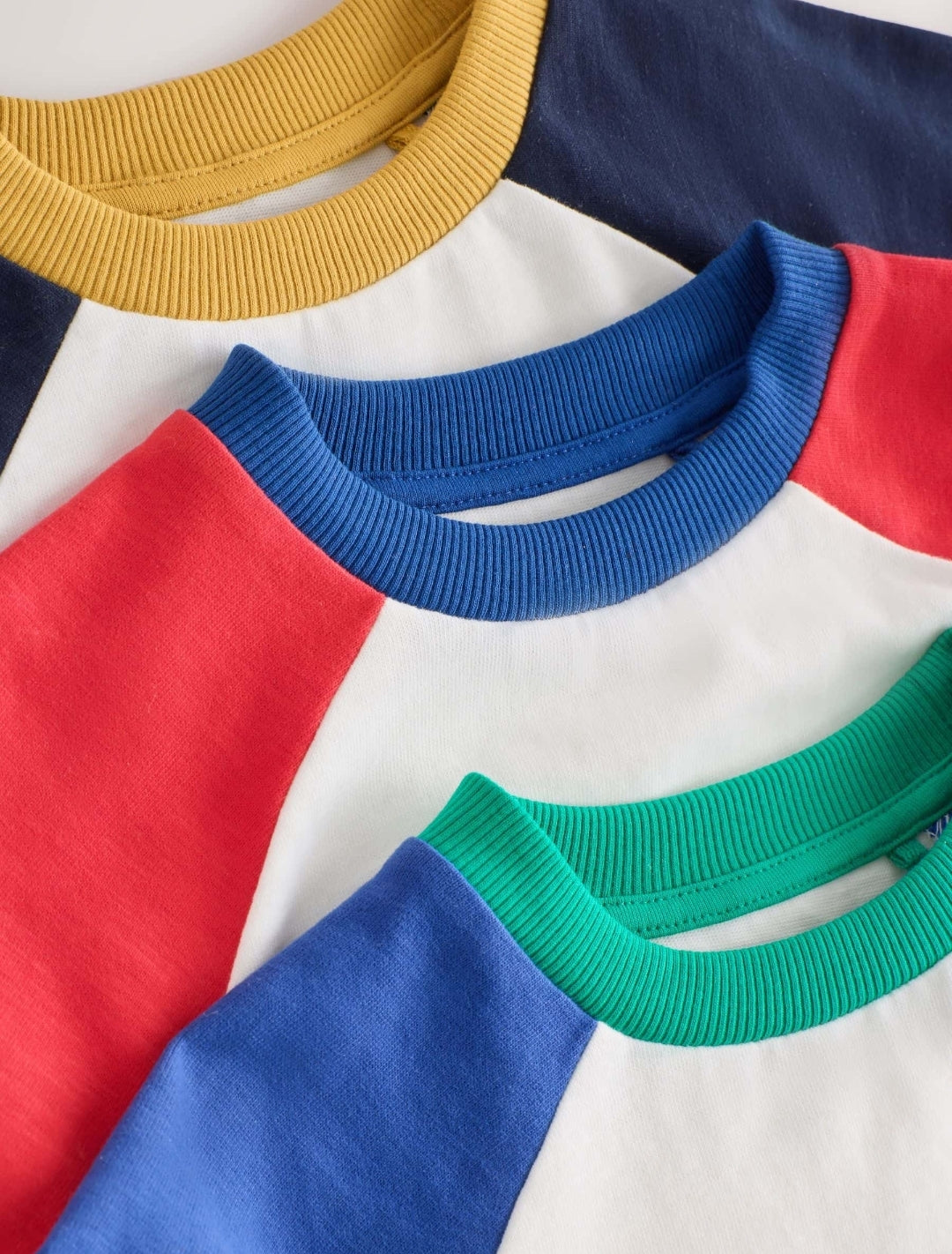 Multi Bright Long Sleeve Raglan T-Shirts 3 Pack