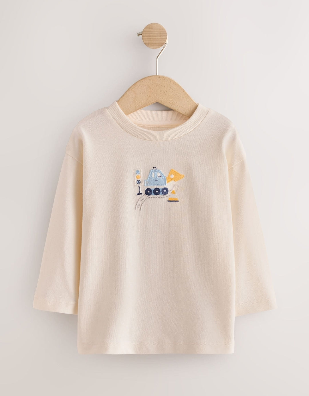 Navy Digger Embroidery Long Sleeve Graphic T-Shirts 3 Pack
