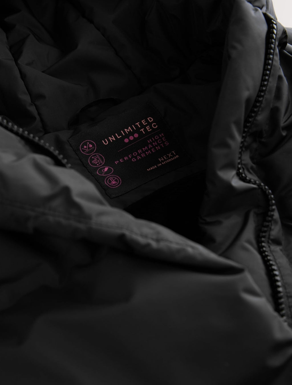 Black Waterproof Faux Fur Lined Padded Coat