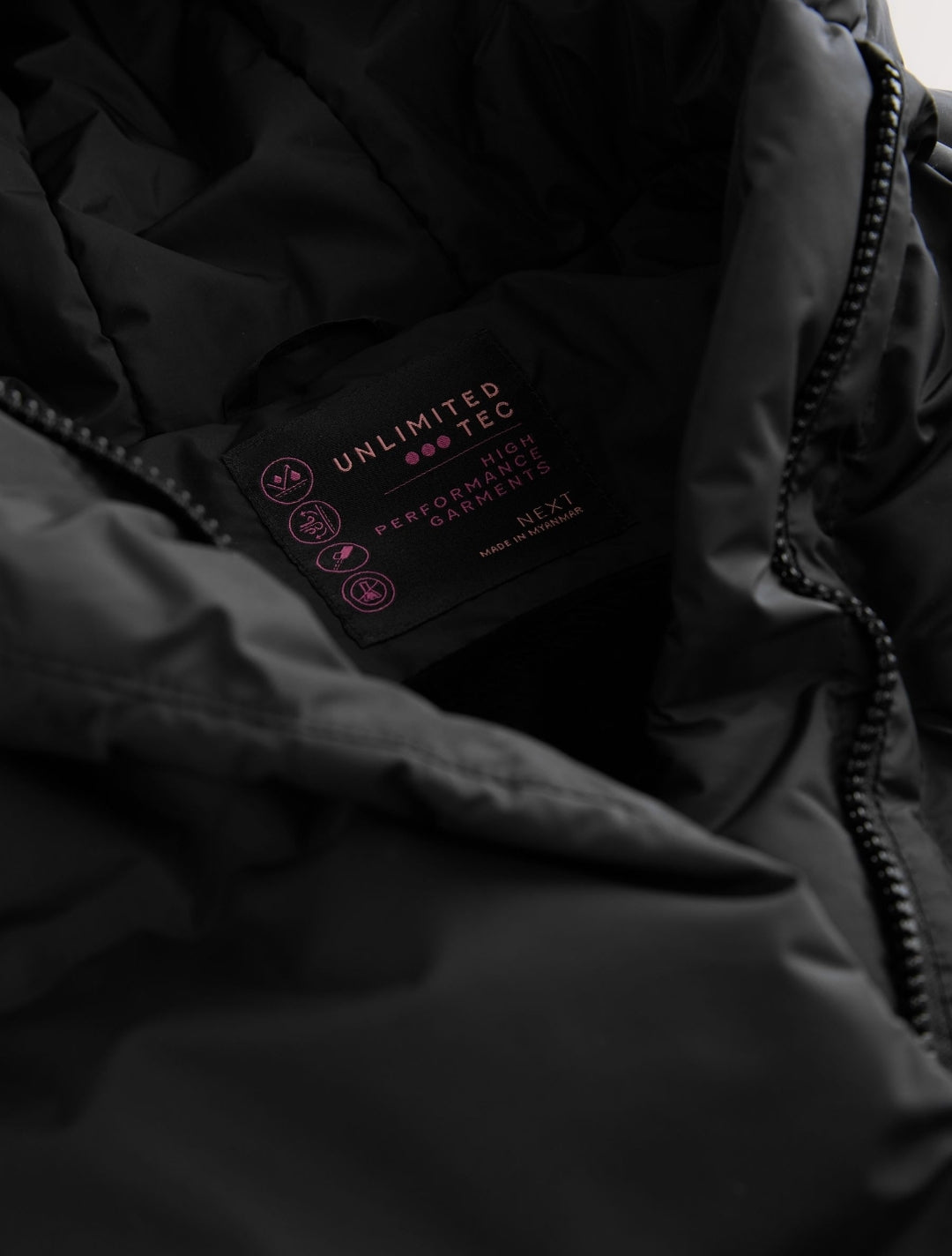 Black Waterproof Faux Fur Lined Padded Coat